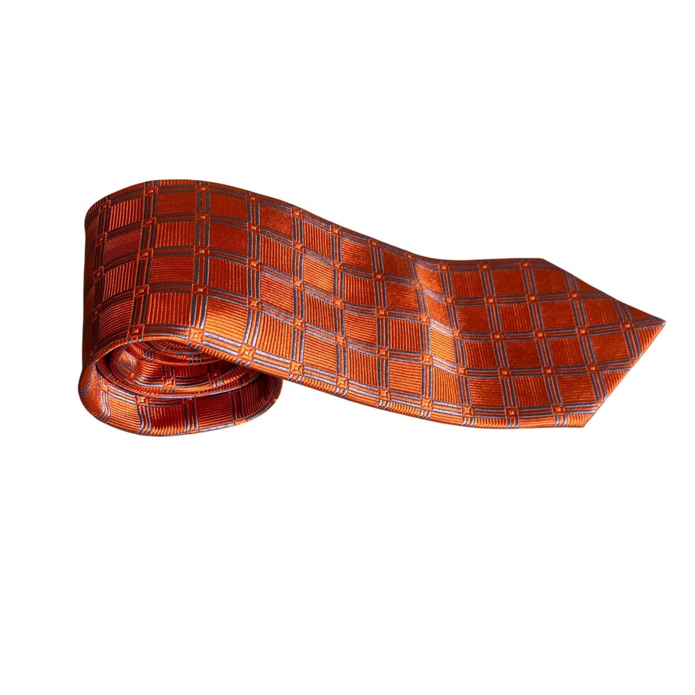 Jos. A. Banks Mens Neck Tie Executive Collection Orange Purple 60" Professional - Picture 3 of 6